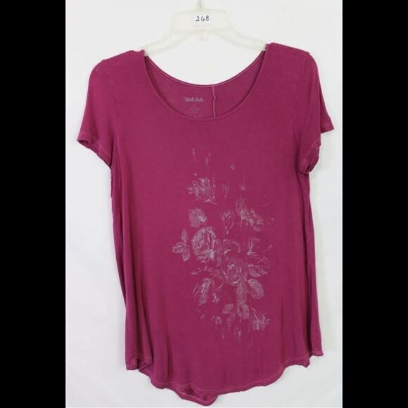 MODCLOTH PINK FLORAL PRINT SOFT SHIRT SIZE SMALL - Picture 1 of 5